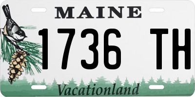 ME license plate 1736TH