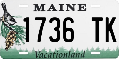 ME license plate 1736TK