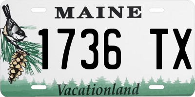 ME license plate 1736TX