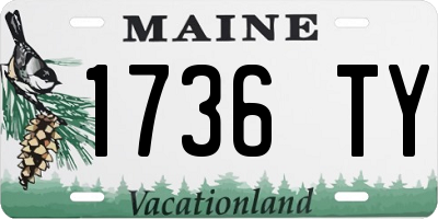 ME license plate 1736TY