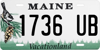 ME license plate 1736UB