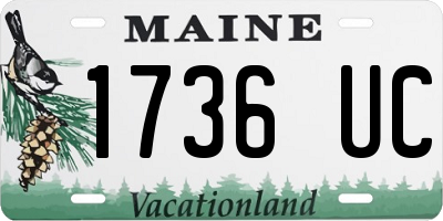 ME license plate 1736UC