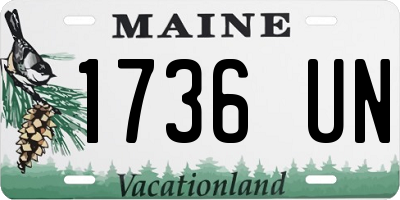 ME license plate 1736UN