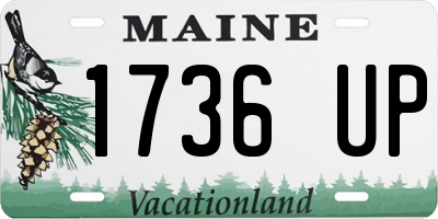 ME license plate 1736UP