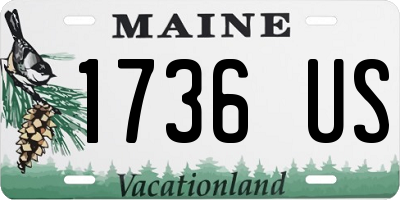 ME license plate 1736US