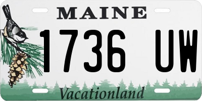 ME license plate 1736UW