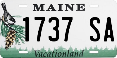 ME license plate 1737SA