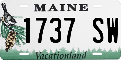 ME license plate 1737SW