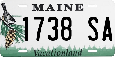 ME license plate 1738SA