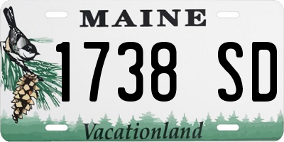 ME license plate 1738SD