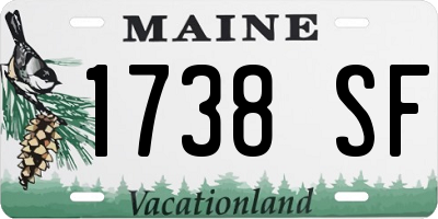 ME license plate 1738SF