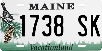 ME license plate 1738SK