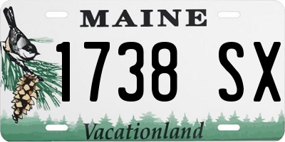 ME license plate 1738SX