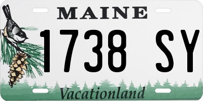 ME license plate 1738SY