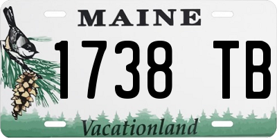 ME license plate 1738TB