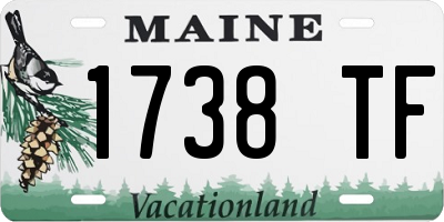 ME license plate 1738TF
