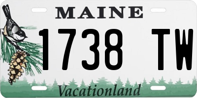 ME license plate 1738TW