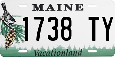 ME license plate 1738TY