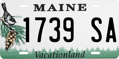 ME license plate 1739SA