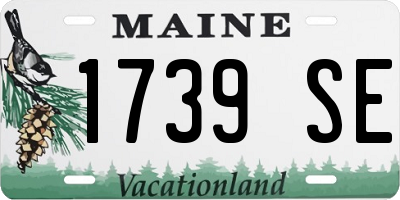 ME license plate 1739SE