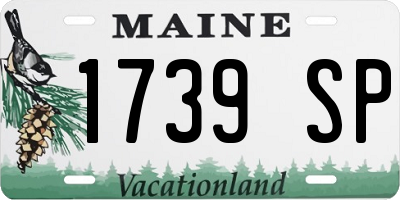 ME license plate 1739SP