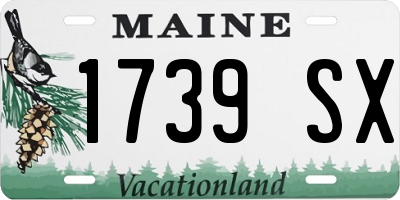 ME license plate 1739SX