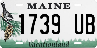 ME license plate 1739UB