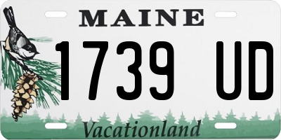 ME license plate 1739UD