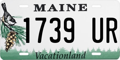 ME license plate 1739UR