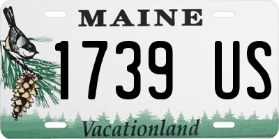 ME license plate 1739US