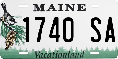 ME license plate 1740SA