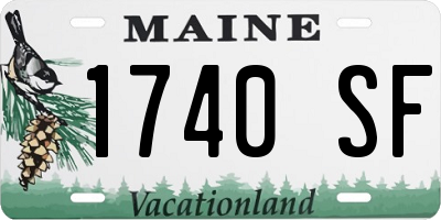 ME license plate 1740SF