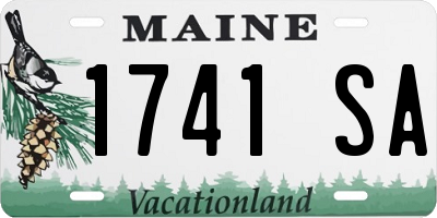 ME license plate 1741SA