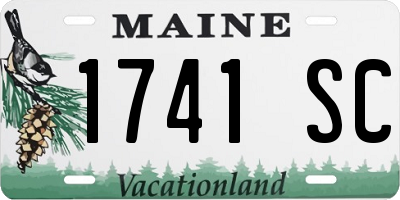 ME license plate 1741SC