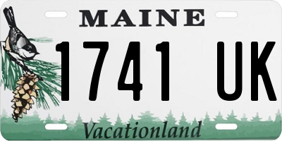 ME license plate 1741UK
