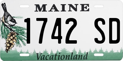 ME license plate 1742SD