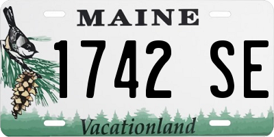 ME license plate 1742SE