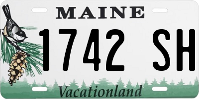 ME license plate 1742SH
