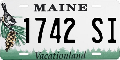 ME license plate 1742SI