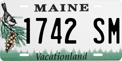 ME license plate 1742SM