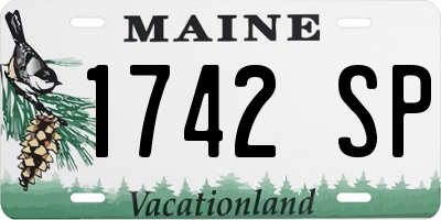 ME license plate 1742SP