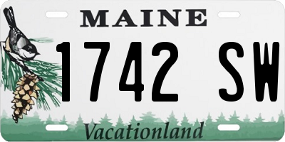 ME license plate 1742SW