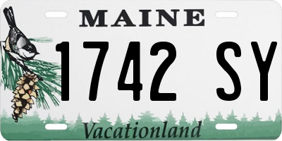 ME license plate 1742SY