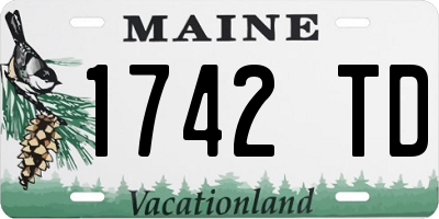 ME license plate 1742TD