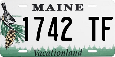 ME license plate 1742TF