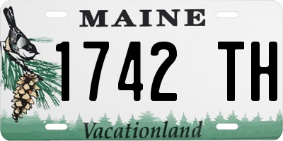 ME license plate 1742TH
