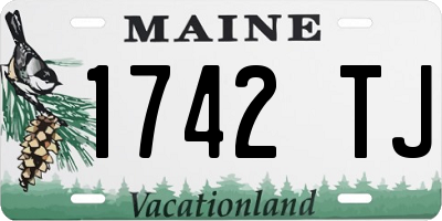 ME license plate 1742TJ