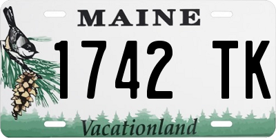 ME license plate 1742TK