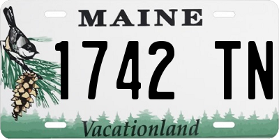 ME license plate 1742TN