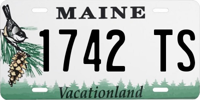 ME license plate 1742TS